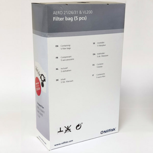Nilfisk Aero 21 - 26 Vacuum Filter Bag 5pk